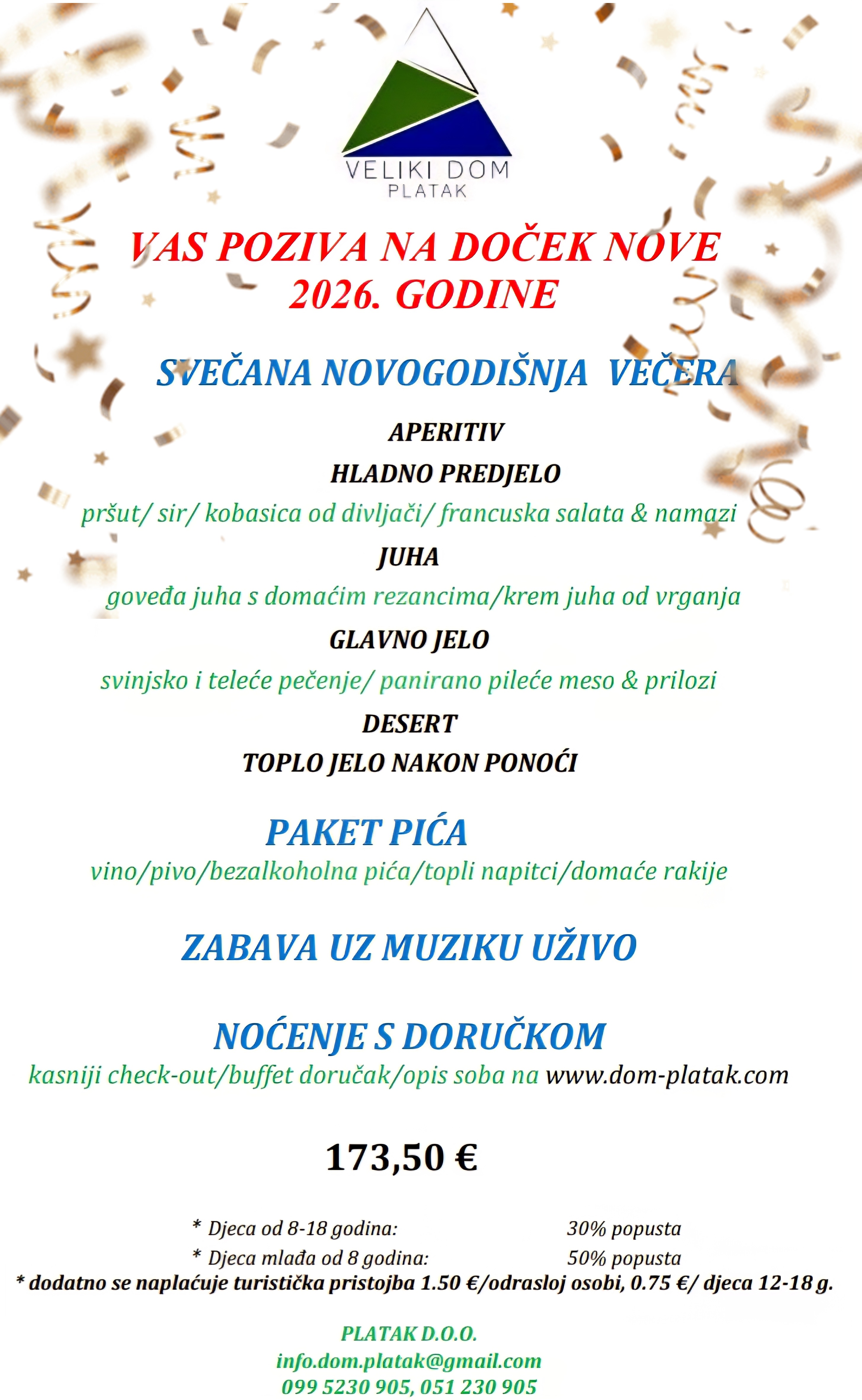 DOČEK NOVE GODINE ALL INCLUSIVE