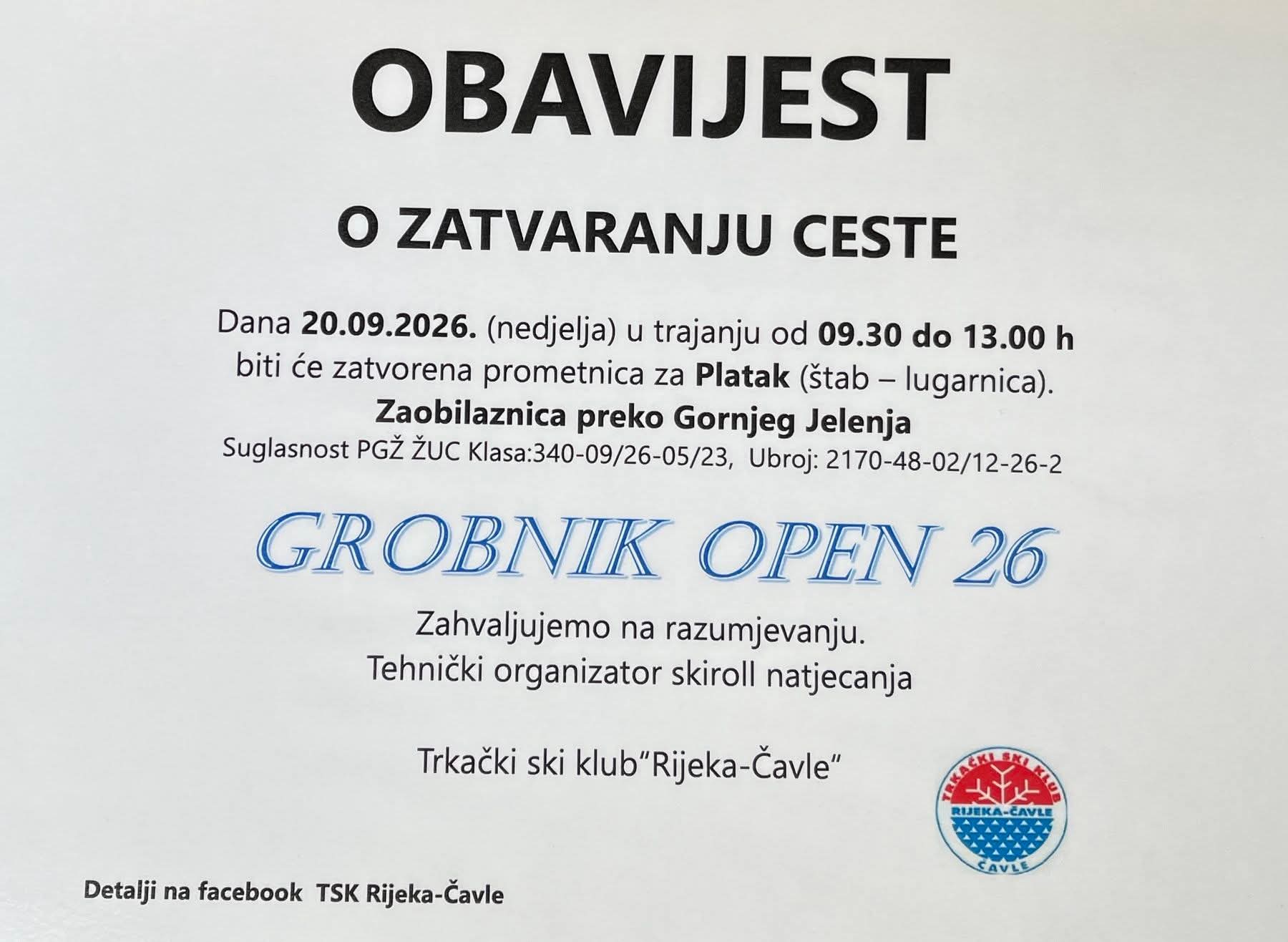 Grobnik Open Ski Roll 26, nedjelja 20.rujna