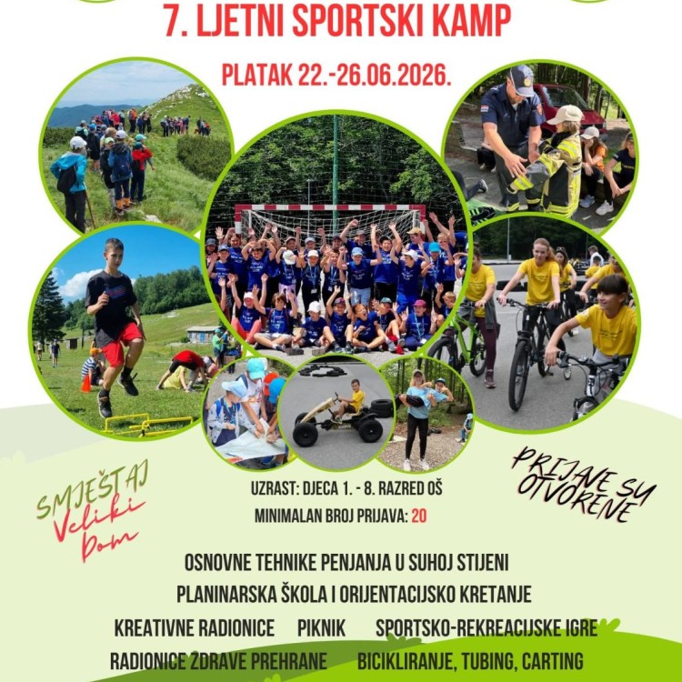 Ljetni sportski kamp, Platak 22-26/06/2026