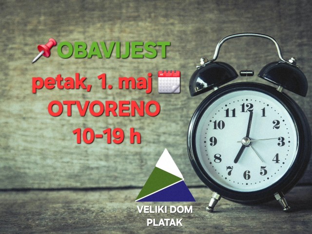 sretan 1.maj! Otvoreni smo!